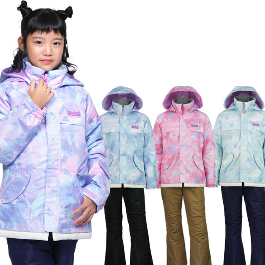 JUNIOR SUIT Skiwear Junior Top and Bottom Set Girls Setup Snowboard