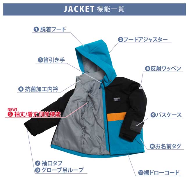 JUNIOR SUIT キッズ ジュニア スキーウェア 上下セット ボーイズ ガールズ