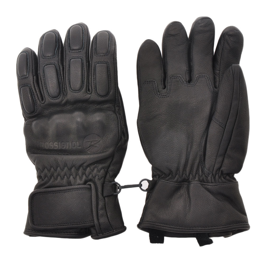 LEATHER 5 FINGER GLOVE PAD Men's leather ski gloves