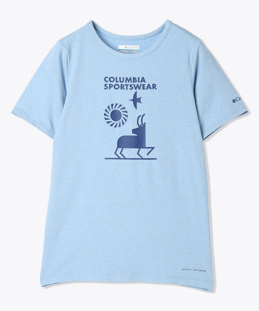 テックトレイルショートスリーブグラフィックシャツ キッズ 半袖 アウトドア キャンプ