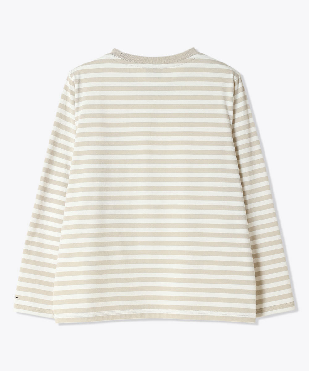 ウィメンズクレストトゥーフォレストロングスリーブクルー ボーダー 長袖 カジュアル ロンT