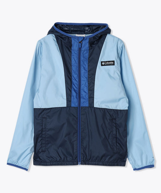 バックボウルフーデッドウインドブレイカー キッズ 子供 アウター アウトドア キャンプ