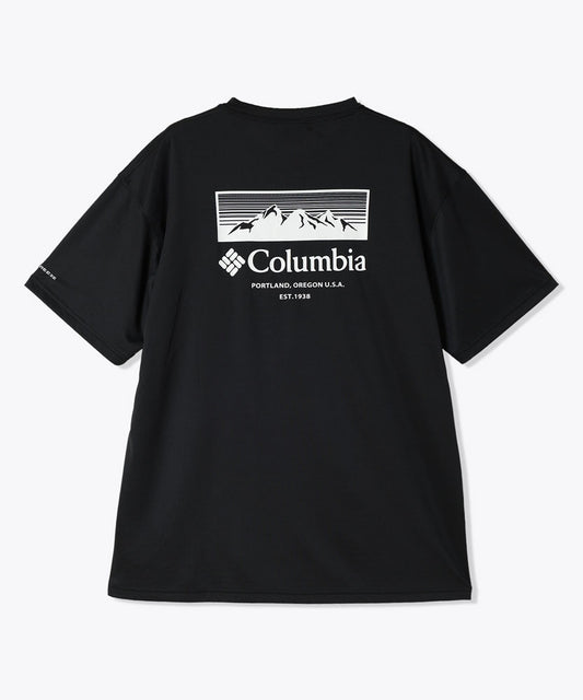 メンズ グレイシャルビスタグラフィックTシャツ アウトドア カジュアル 速乾 冷感