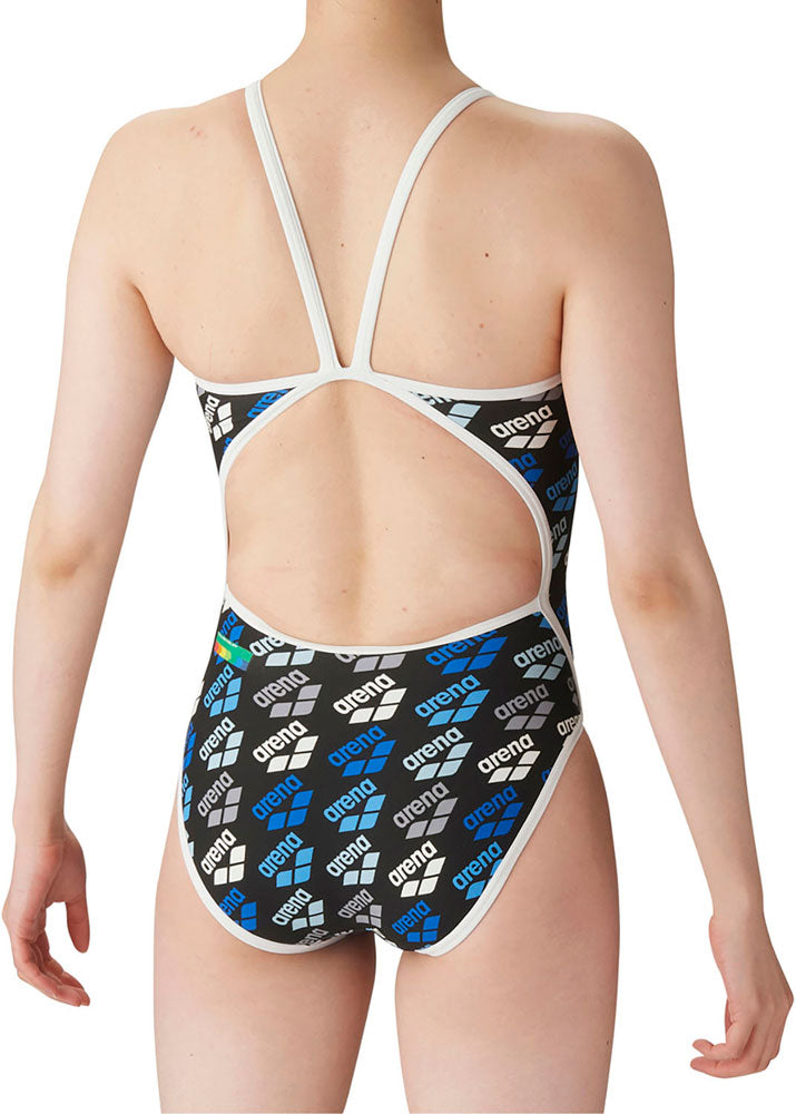 Women's competitive swimming training swimsuit, one piece, open back, for swimming practice