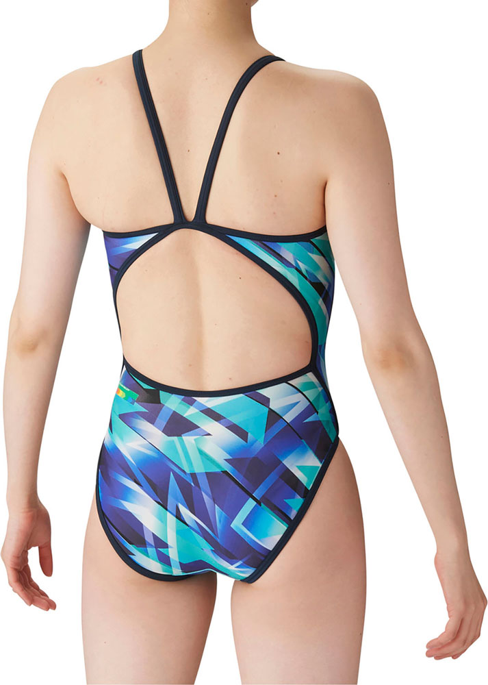 Women's competitive swimming training swimsuit, one piece, open back, for swimming practice