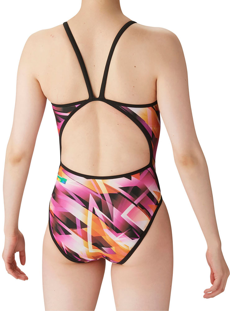 Women's competitive swimming training swimsuit, one piece, open back, for swimming practice