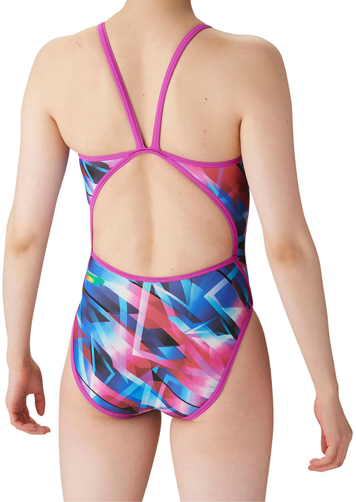 Women's competitive swimming training swimsuit, one piece, open back, for swimming practice