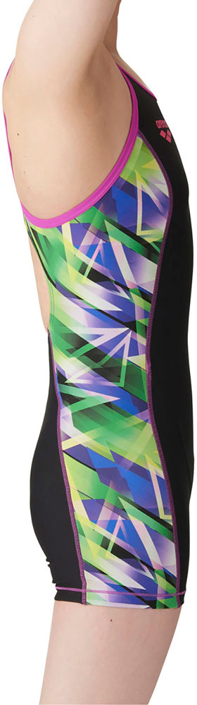 Women's Competitive Swimwear Training Swimsuit, One-Piece Spats, Open Back, Mid-Leg, For Practice