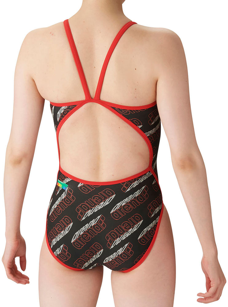 Women's competitive swimming training swimsuit, one piece, open back, for swimming practice