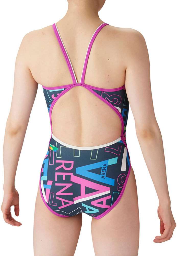 Women's competitive swimming training swimsuit, one piece, open back, for swimming practice