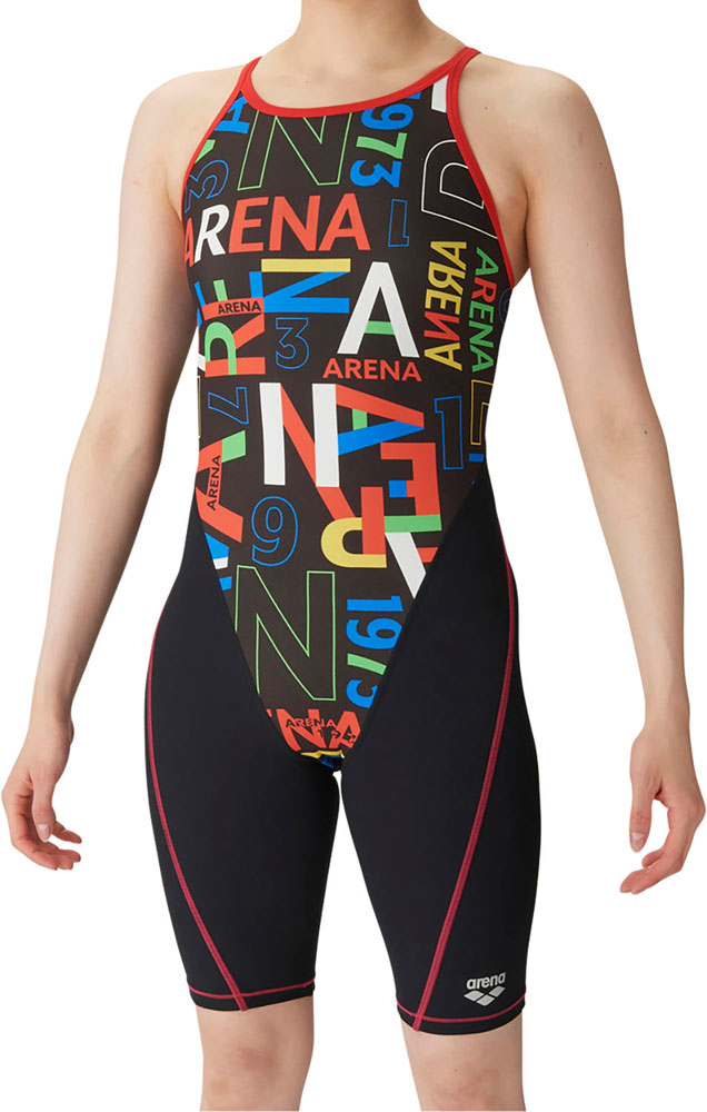 Women's competitive swimming training swimsuit, one-piece spats, open back, for swimming practice