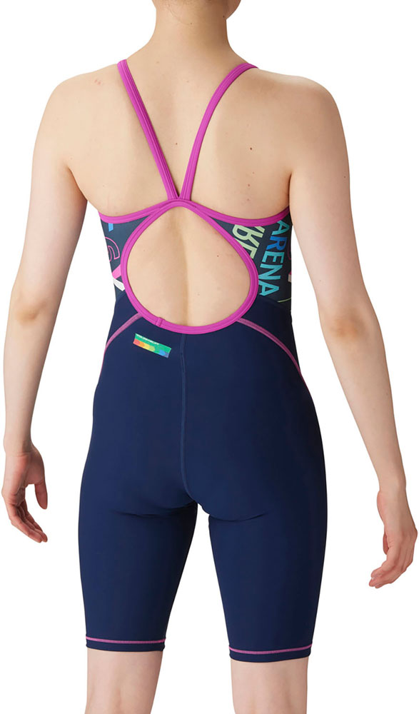 Women's competitive swimming training swimsuit, one-piece spats, open back, for swimming practice