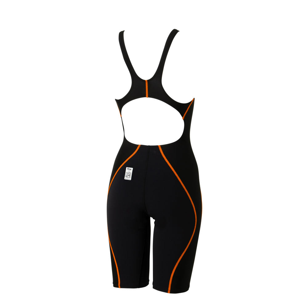 Women's Pro Hybrid 2 Open Back Kneeskin Competition Swimsuit, Fabric, FINA Approved