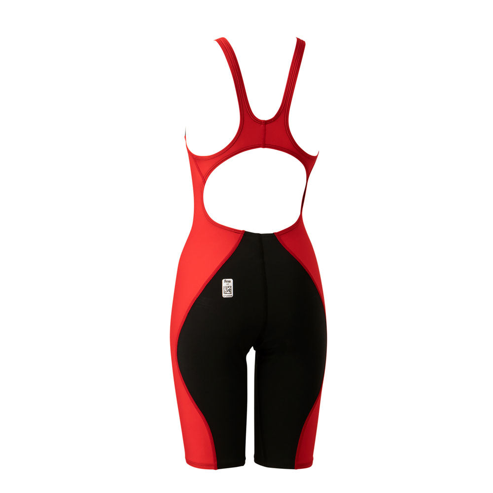 Women's Pro Hybrid 2 Open Back Kneeskin Competition Swimsuit, Fabric, FINA Approved