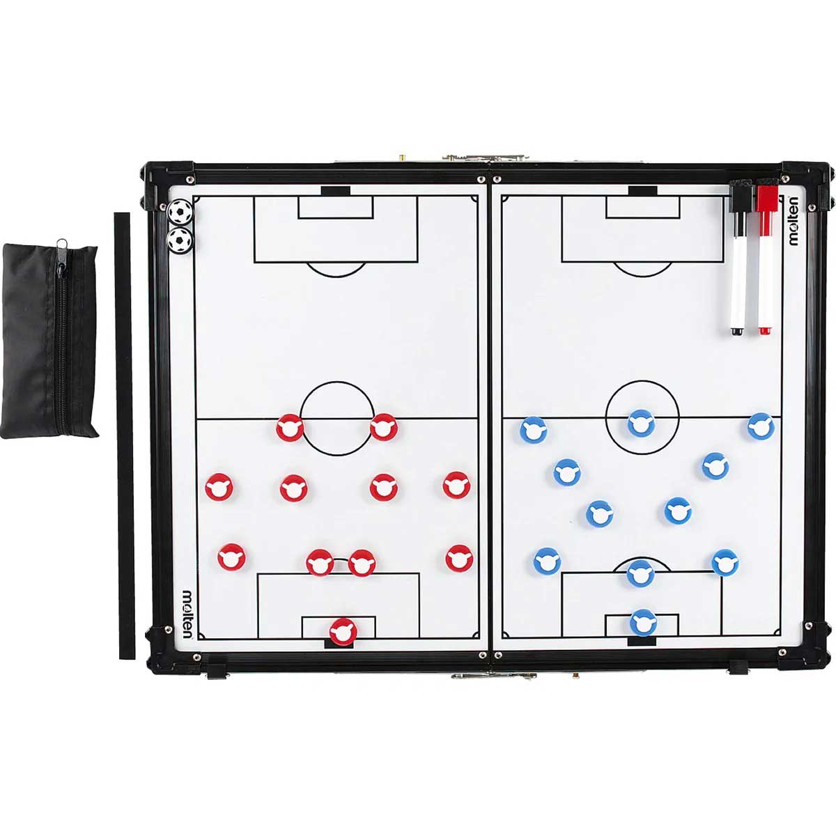 Foldable strategy board for soccer, can display two full courts, soccer strategy board