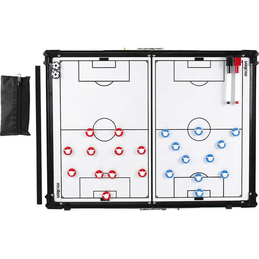 Foldable strategy board for soccer, can display two full courts, soccer strategy board