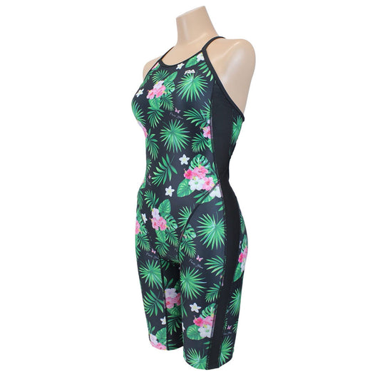 FLOWER BLOOMS Women's All-in-One Competitive Training Swimsuit for Swimming Practice