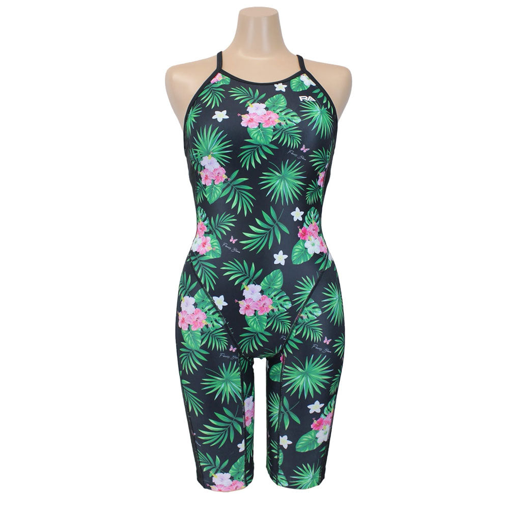 FLOWER BLOOMS Women's All-in-One Competitive Training Swimsuit for Swimming Practice