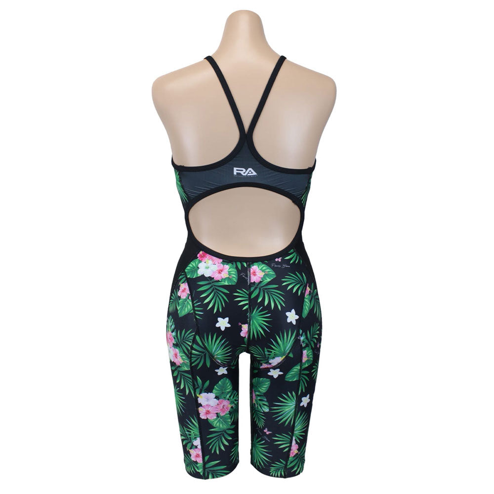 FLOWER BLOOMS Women's All-in-One Competitive Training Swimsuit for Swimming Practice