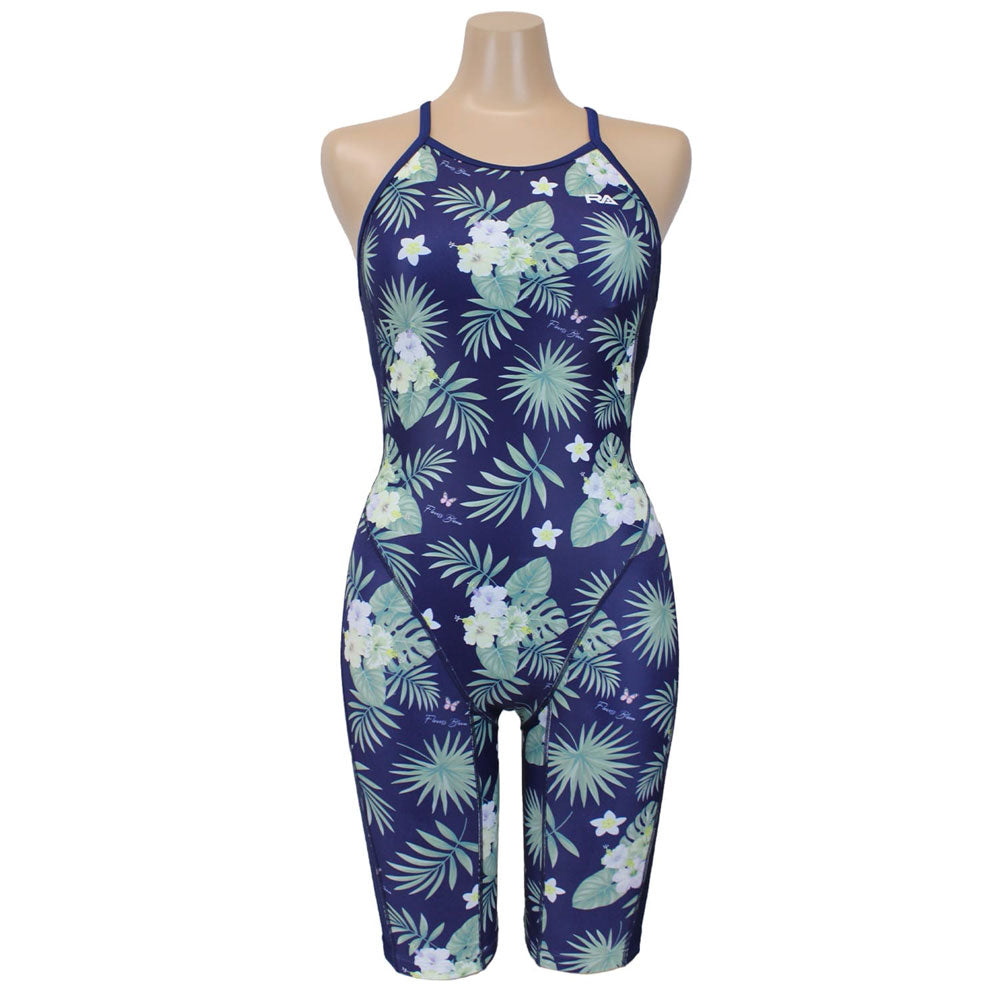 FLOWER BLOOMS Women's All-in-One Competitive Training Swimsuit for Swimming Practice