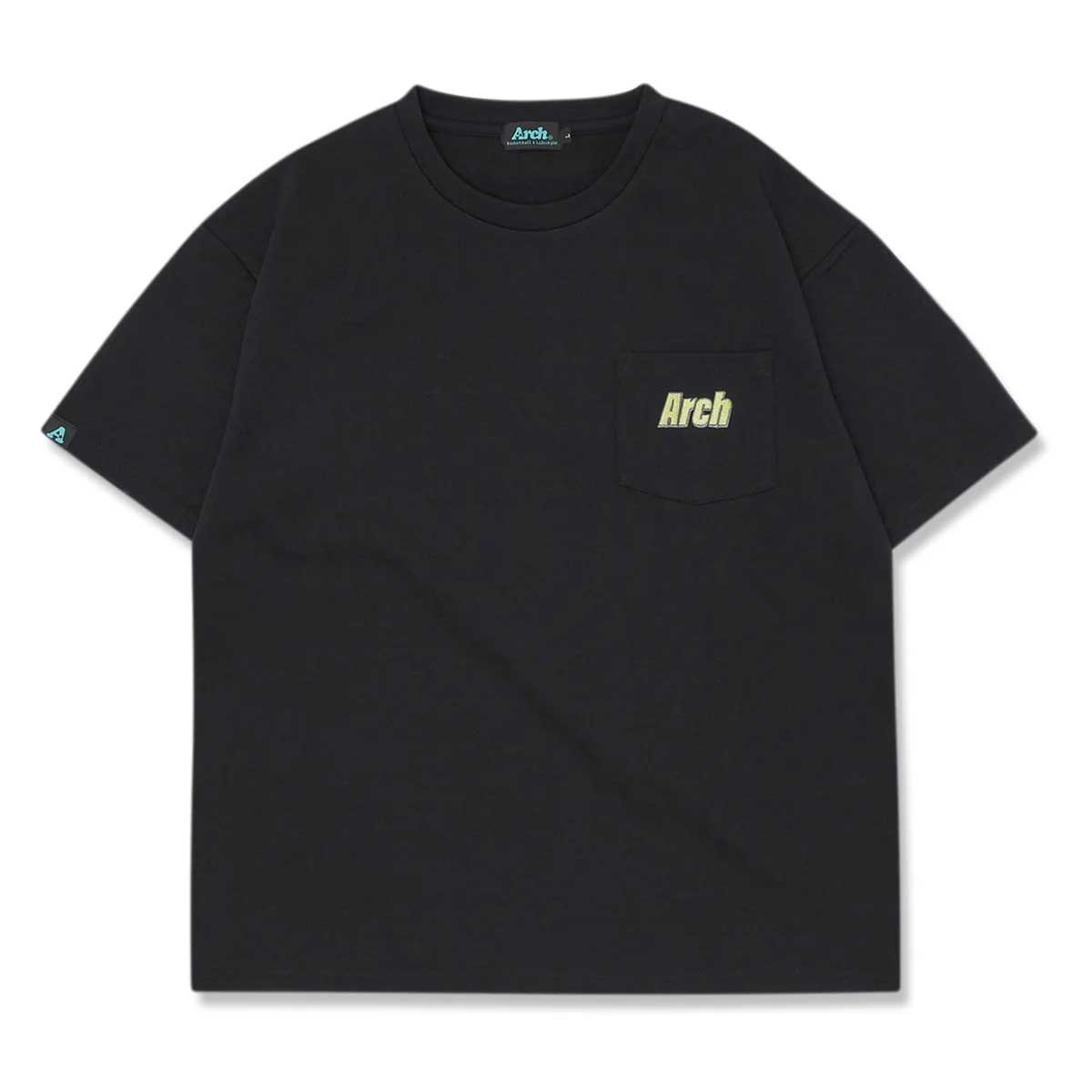 Arch diagonal bar pocket tee Basketball T-shirt short sleeve