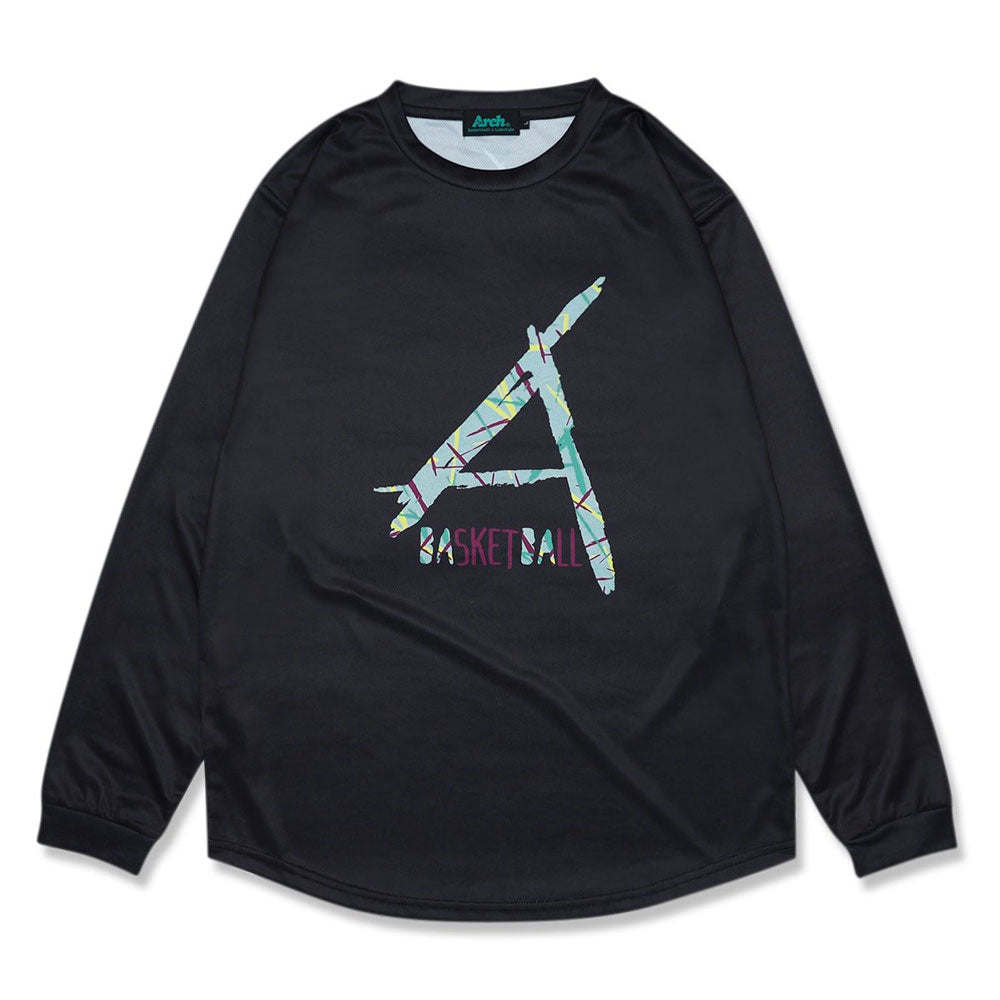 Arch scratched L/S tee basketball long sleeve t-shirt for men