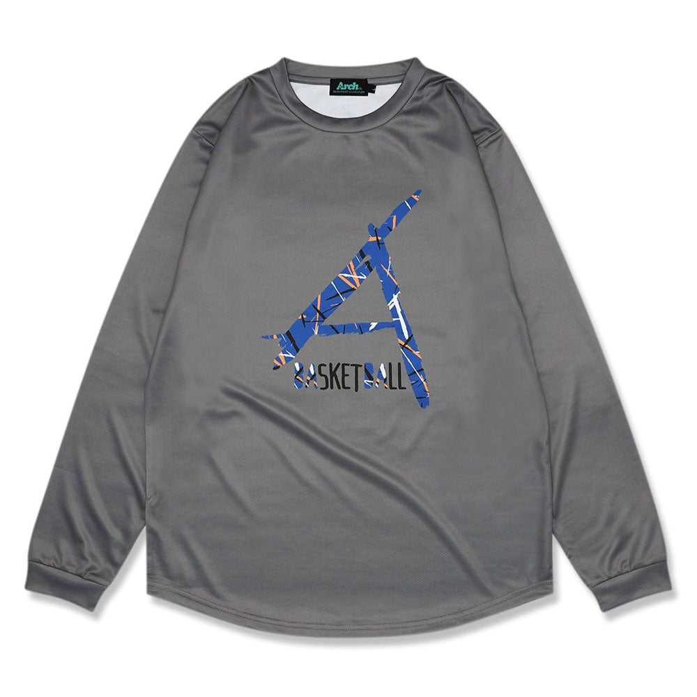 Arch scratched L/S tee basketball long sleeve t-shirt for men