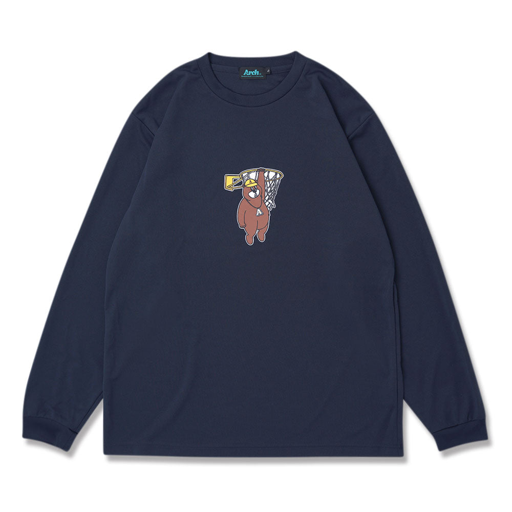 メンズ バスケ 長袖Tシャツ Arch My hoop kumasan L/S tee