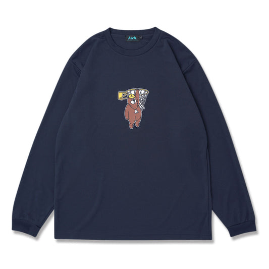 メンズ バスケ 長袖Tシャツ Arch My hoop kumasan L/S tee