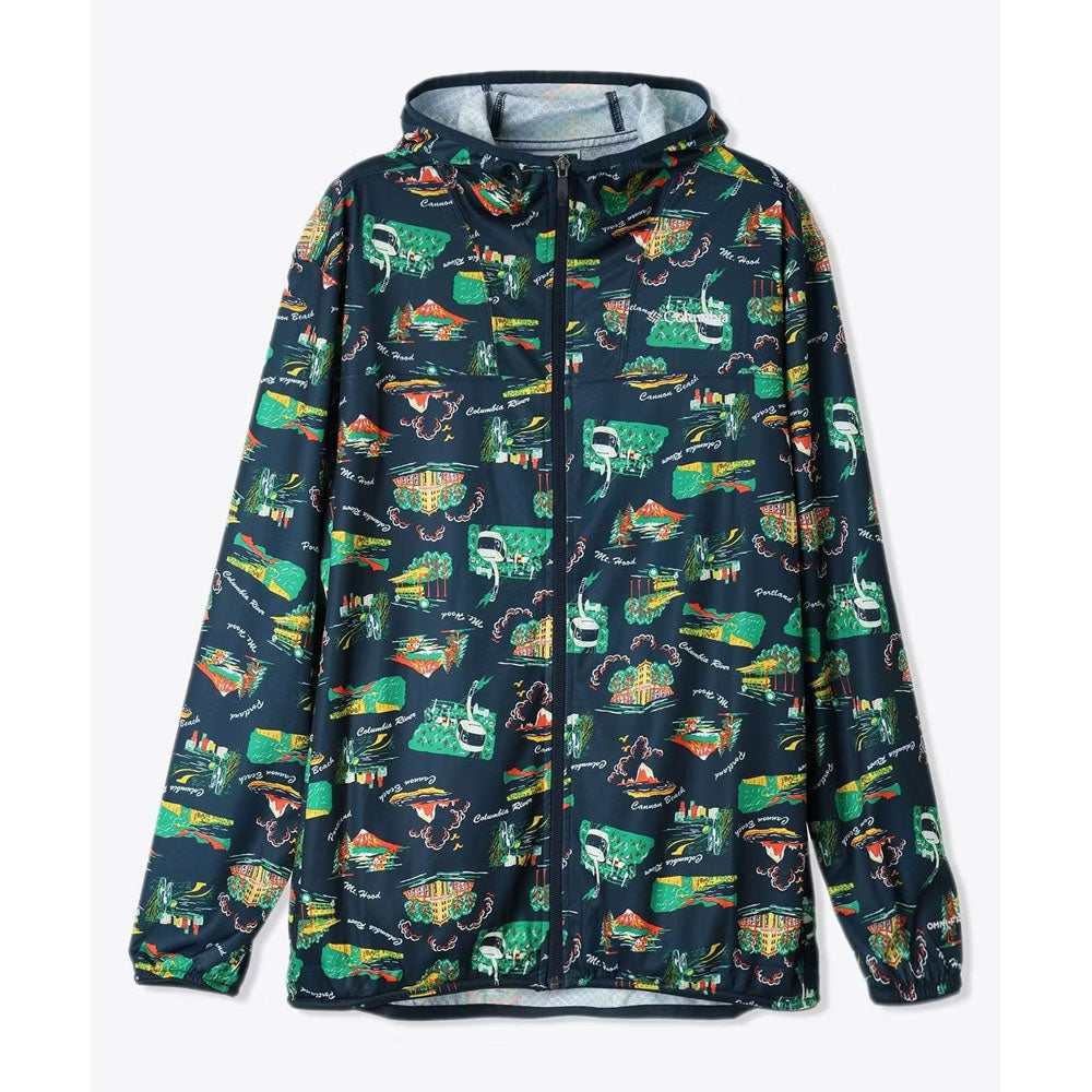 ポーラーパイオニアパターンドフルジップ 登山 トレッキング カジュアル UVカット