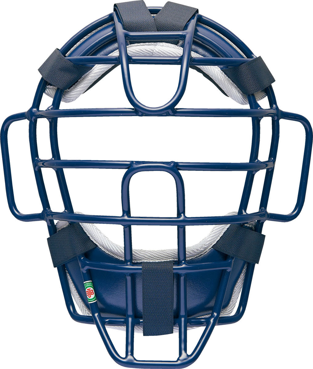 Soft catcher's mask with integrated throat guard, made in Japan