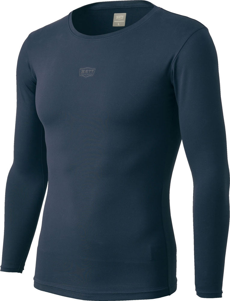 消臭クルーネック長袖フィットアンダーシャツ