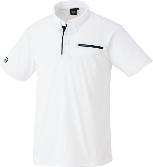 Baseball Polo Shirt Button-down Polo Shirt with Pocket