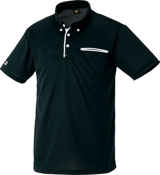 Baseball Polo Shirt Button-down Polo Shirt with Pocket