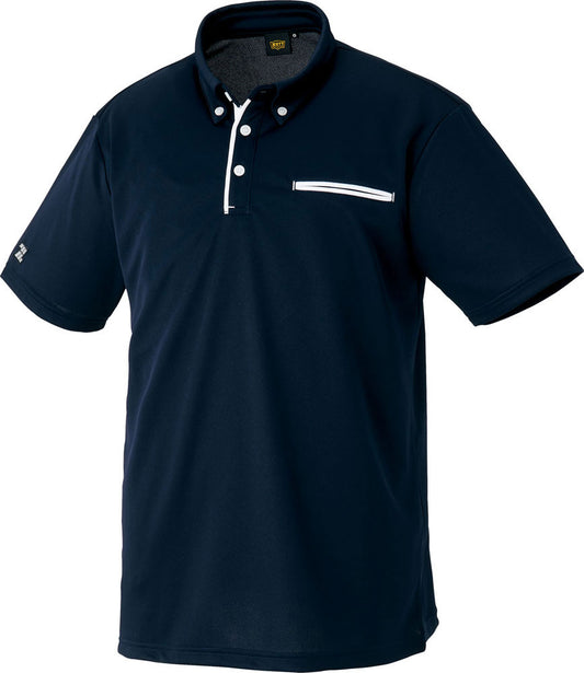 Baseball Polo Shirt Button-down Polo Shirt with Pocket