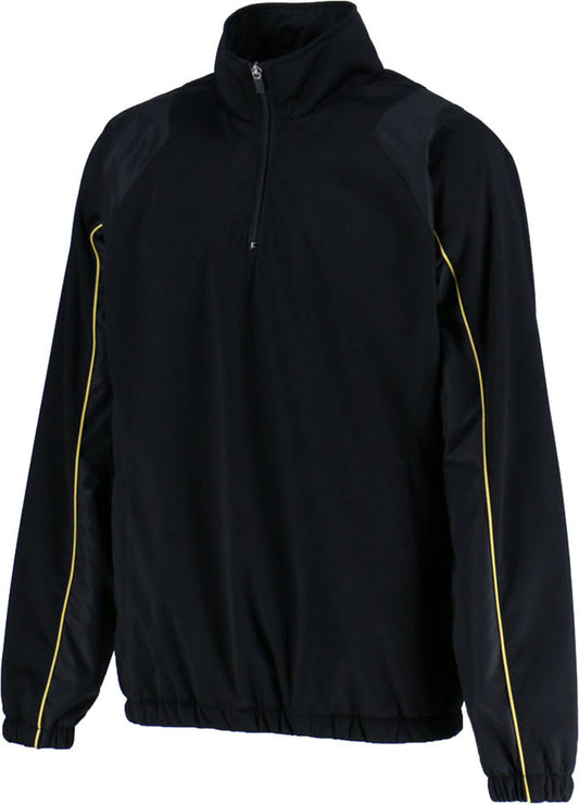 Baseball half-zip jumper, cold weather warm-up