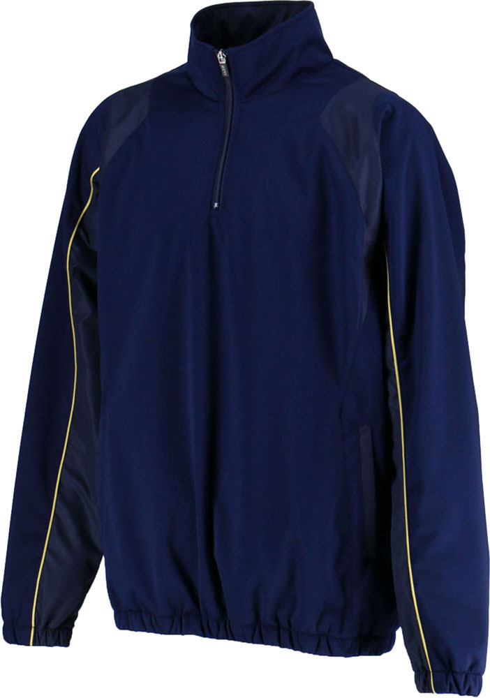 Baseball half-zip jumper, cold weather warm-up