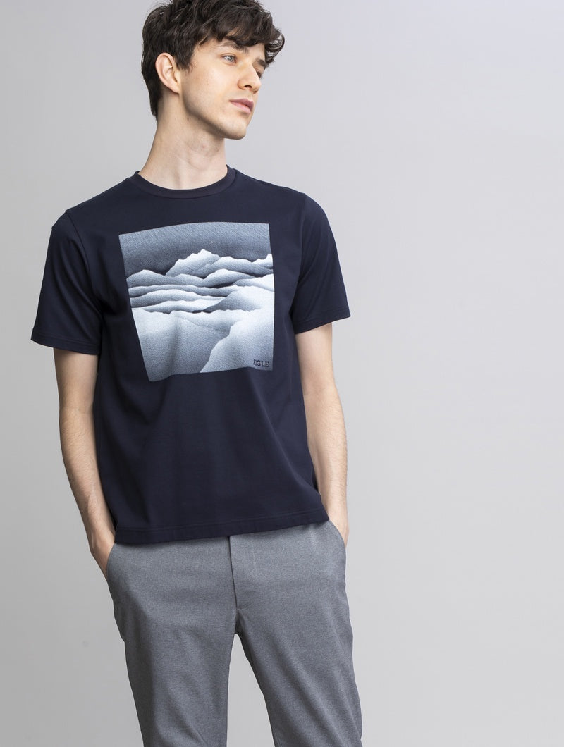 Moisture-wicking landscape graphic T-shirt