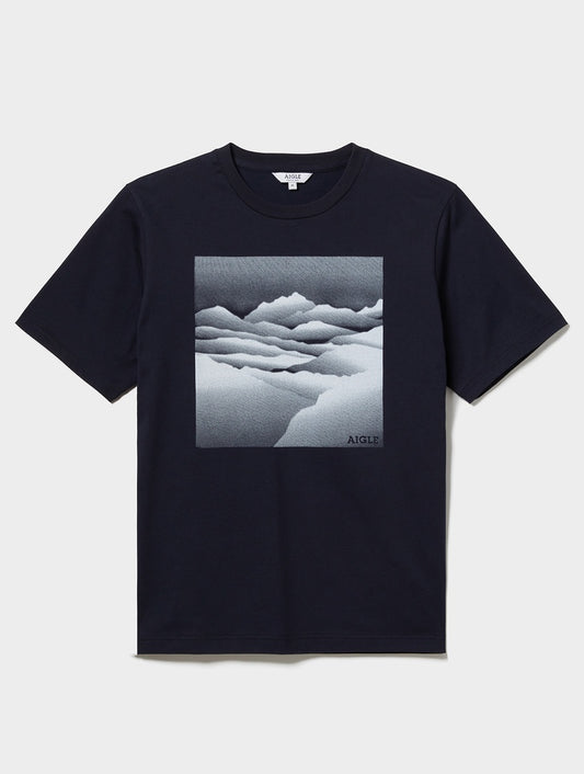 Moisture-wicking landscape graphic T-shirt