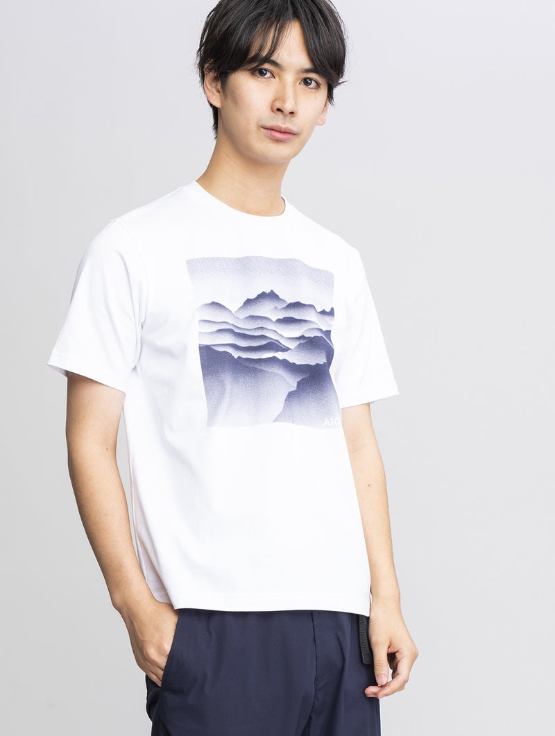 Moisture-wicking landscape graphic T-shirt