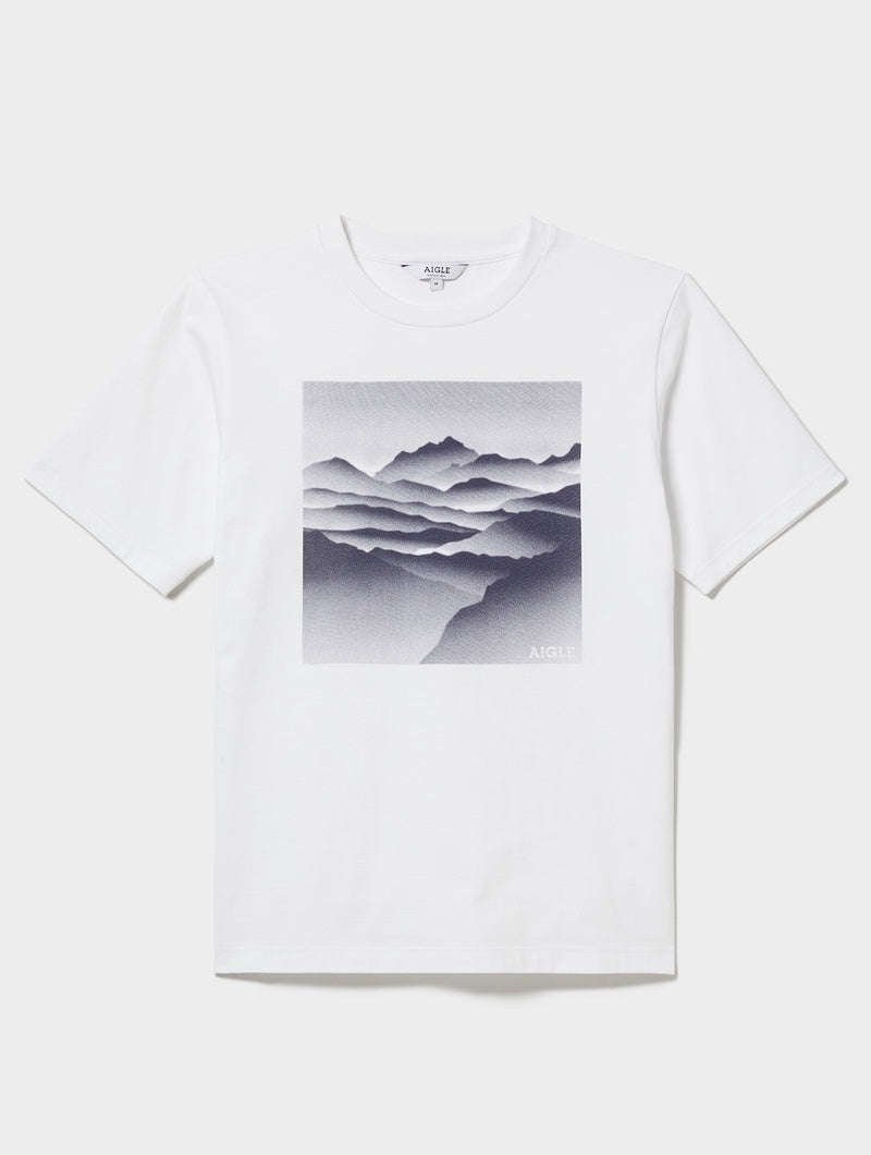 Moisture-wicking landscape graphic T-shirt