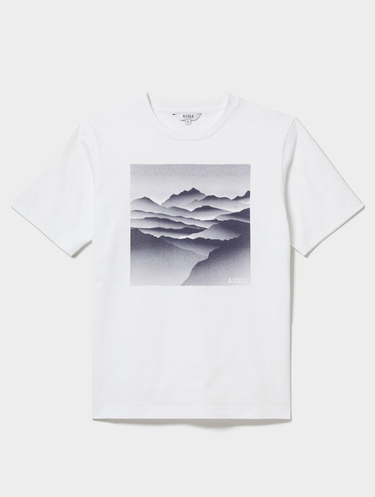 Moisture-wicking landscape graphic T-shirt